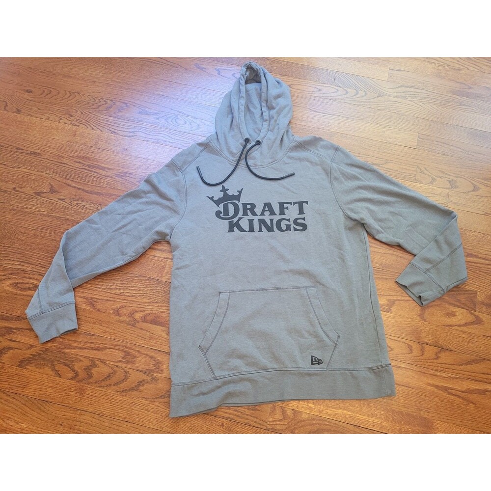 New Era Draft Kings Pullover Hooded Sweatshirt Men's XL GRAY Pocket